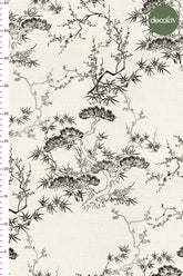 Toile de Jouy Style Elegant Drawing Patterned Digital Printed Fabric